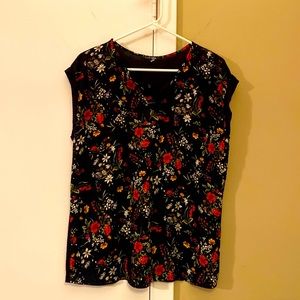 PaperMoon floral navy blue blouse we